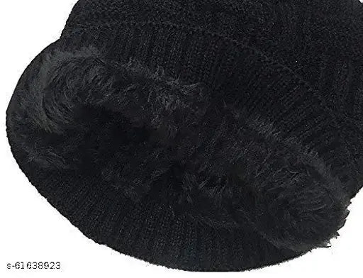 Woolen beanie cap, solid design in winter colors, keeps you warm in cold temperatures - handmade in India