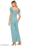 Classy Fashion western wear jumpsuit, polyester & spandex summer cool, solid pattern, short sleeves