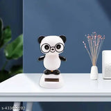 Solar-powered dancing Panda figurine, modern home decor for office or living room