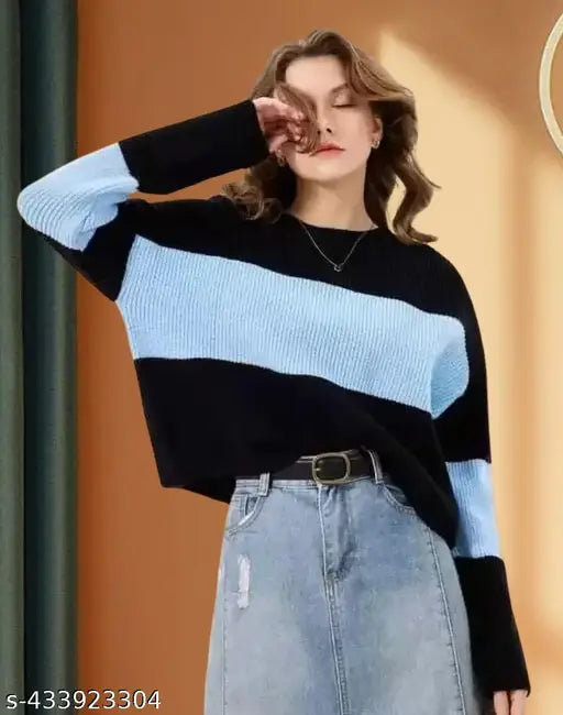 Oversized black and white cotton t-shirt, round neck, long sleeves. Ideal for women's casual and office wear, Monsoon collection." (93 characters)