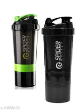 Plastic sports protein shaker, fitness water bottle, gym bottle by Inispire2Fashion. Pack of 2, ideal for workout and fitness routines