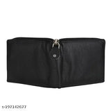 Classic World PU Leather bi-fold wallet, solid color, compact design for men & women, perfect for everyday use