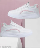 Bucadia Girl Synthetic White Stylish Comfortable Casual Sneaker Shoes