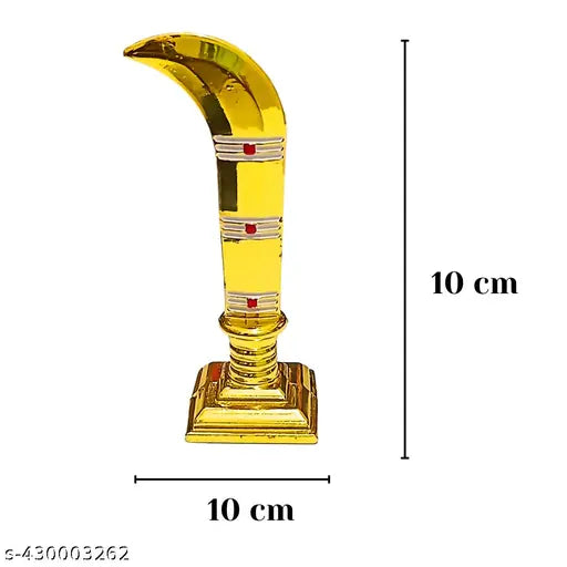 Gold God Knife, ornate religious idol for home decor, office, pooja room, or car dashboard. Indian-made