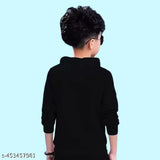 Boys' printed cotton blend long sleeve t-shirt, typography design for 2-15 years old, comfy and vibrant kids' apparel from India