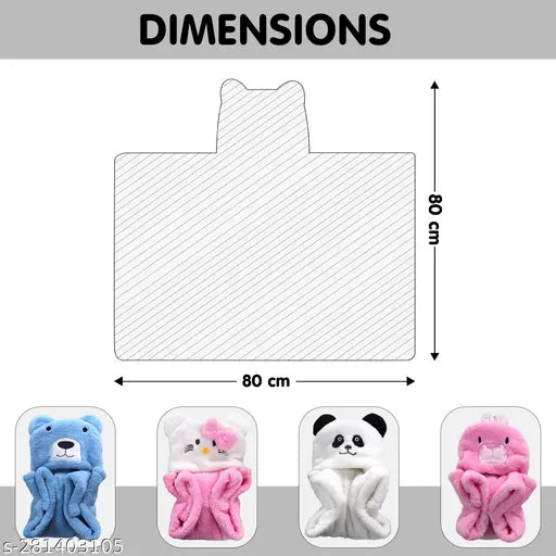 Pink fleece hooded baby blanket, soft and lightweight for every season, perfect for summer use by OYO BABY