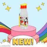 Yellow & Red 500ML Kids Water Bottle - Durable, leak-proof, hydration companion for students, BPA free, PET material, crystal clarity, eco-friendly