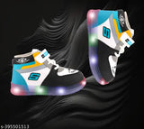 Lightweight EVA LED Glow shoes in vibrant green for kids, featuring Angry Birds design and color-changing lighting effect