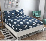 Superfine cotton blend flat sheets, cartoon pattern, 2 pillow covers for summer use, made in India