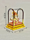 Multicolor polyresin Ganesha idol for home decor and car dashboard, perfect gift for Diwali or housewarming