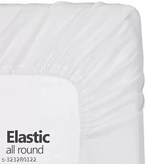 Cotton double queen elastic fitted bedsheet, superfine quality, abstract pattern, 2 pillow covers