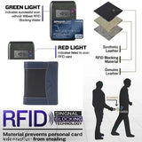 Genuine leather, RFID-blocking tri-fold wallet with 5 compartments, solid design. Handcrafted, durable, ideal gift from India