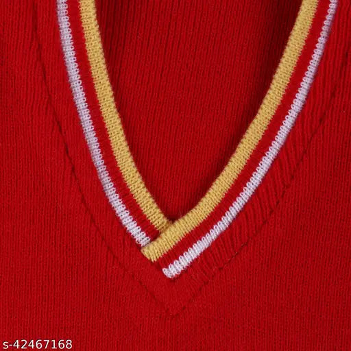 Multicolor acrylic sweater pack (3 pieces) - Breathable, cozy vests for boys' winter wear, Indian origin