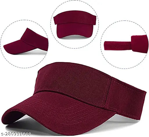 Cotton sports visor cap, adjustable & breathable, ideal for outdoor activities, high-quality craftsmanship