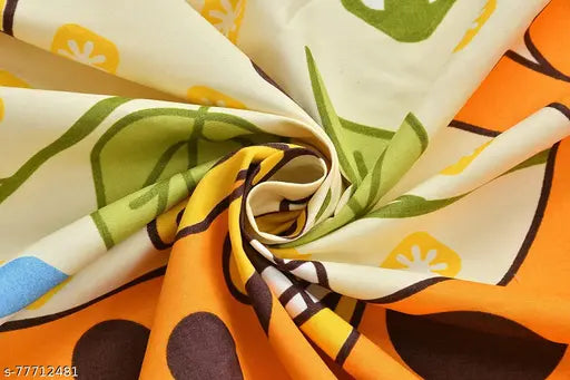 Giraffe-print cotton double bed sheet with 2 pillow covers (90x90 inches), soft & fade-resistant for summer use