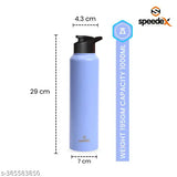 Stainless steel Speedex water bottle, leakproof and BPA-free in purple with sipper cap (1000ml, pack of 1) - perfect for eco-friendly hydration on the go