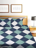 cotton fitted king bed sheet, 360 elastic, checkered pattern for double bed, enhances sleeping experience