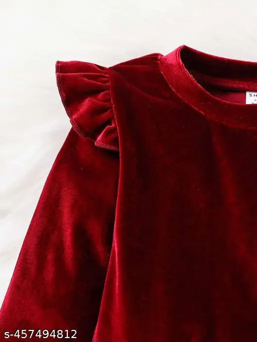 Agile viscose rayon solid sweater for girls (3-6M - 4-5Y), India origin