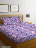 Legacy Premium Cotton Blend King Size Wrinkle-Free Bedsheet with 2 Pillow Covers, 90x90 inches, geometric check pattern