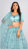 Gopinath Hand Work embroidered net women's Choli & Dupatta with blouse, free size, 42" waist, 43" length, India origin