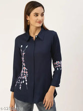 Indian Rayon Solid Top, embroidered net pattern, 3/4 sleeves, XS-XXXL sizes