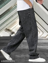 Cloud black denim men's jeans, solid pattern, size 28/30/32 from India