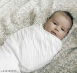 Green striped organic cotton swaddler set for newborn babies (Pack of 3)