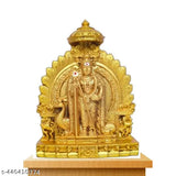 Golden 5-inch Murugan Polyresin Idol, Indian pooja room decor