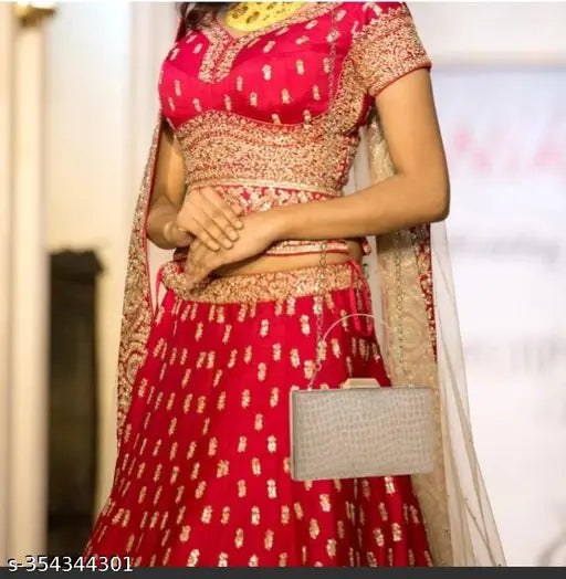 Modern canvas & leather clutch, embellished net design, free size (10in x 2in), fashionable women's accessory from India