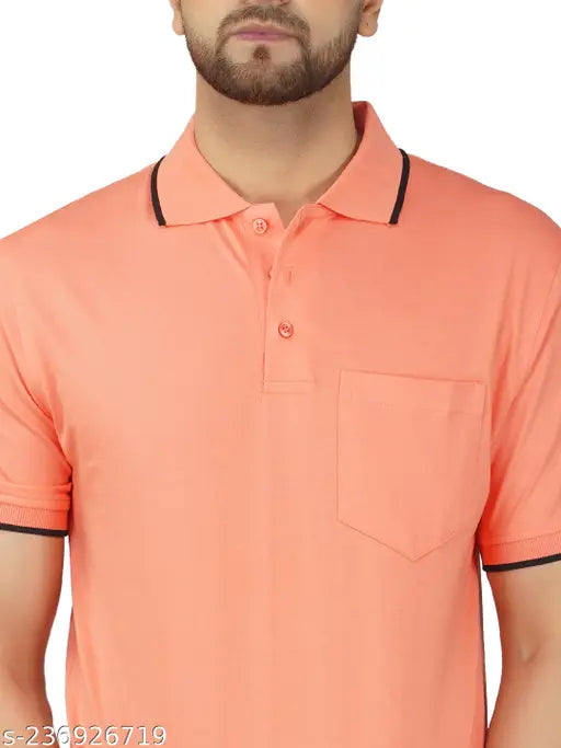 Stylish cotton regular fit polo T-shirt for men & boys, ultra soft, half sleeves, comfortable, lightweight, made in India