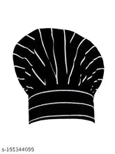 Striped cotton CRAZYWEAVES chef cap, adjustable for all, ideal for restaurants & parties (India)