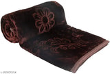 Brown microfiber mink blanket, warm and super soft, light weight double bed size for winter