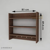Wooden wall-mounted kitchen rack, free size, Indian origin