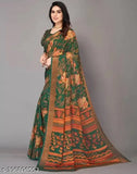 Brasso Chiffon print saree with unstitched blouse piece, Indian designer women's fashion accessory