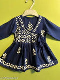Vibrant Rayon Lucknowi Chikankari Kurti & Sharara set, perfect for girls aged 1-10, traditional ethnic wear in India