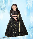 Chanderi cotton and net dupatta, angel style semi-stitched Lehenga Choli for girls (3-15 years), Indian ethnic wear