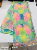 bandhej saree, turkey silk, colorblocked georgette - Indian traditional wear for festive events and parties