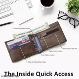 Brown faux leather ATM wallet, 2 compartments, 7 card slots, 1 coin pocket - ideal for men & boys