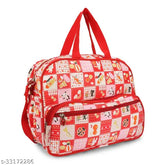 Waterproof diaper bag, free size Fancy Kids Bag with red front pockets. Fabric net baby bag from India