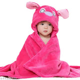 Newborn microfiber net hooded towel, ultra-soft flannel for baby's comfort and warmth