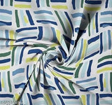 Cotton geometric fitted double bedsheet set with 2 pillow covers, ideal for summer, made in India