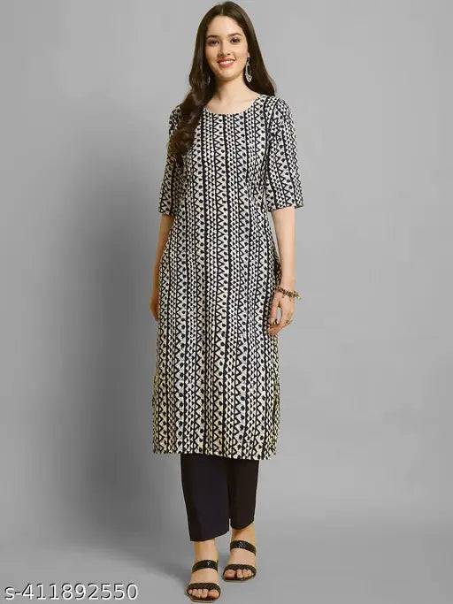 Printed crepe kurta set combo for women (S-XXL), Indian traditional attire for daily wear