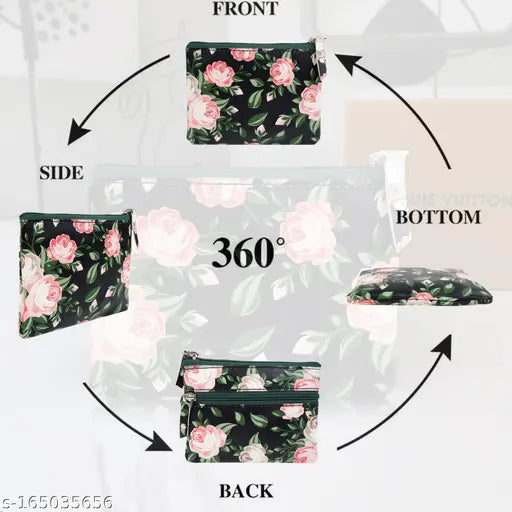 PU leather handbag organizer with zipper, free size (11cm x 9cm), ideal for girls and women's accessories