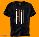 High quality cotton blend men's printed t-shirts, three-quarter sleeves, India-origin