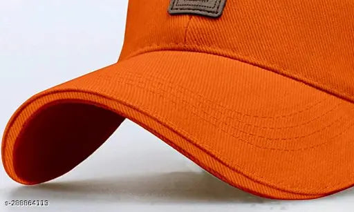 Stylish men's cotton baseball cap - solid pattern, onesize from India