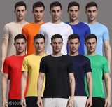 Solid net polyester short-sleeve shirt by SL Kartik Creation, India
