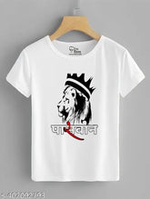 Cotton blend Paswan-printed T-shirt, traditional Indian attire for men in short sleeves