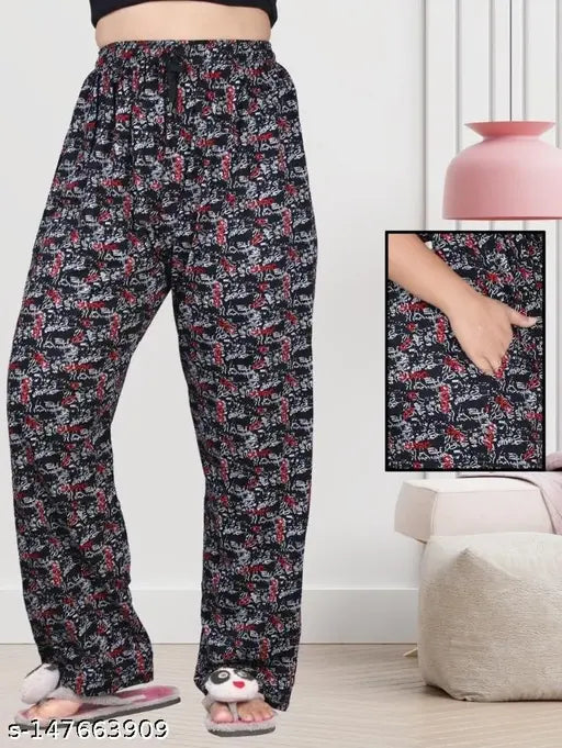 Pure soft cotton maxi pyjamas for women and girls with side pocket, ideal for comfortable sleepwear