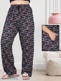 Pure soft cotton maxi pyjamas for women and girls with side pocket, ideal for comfortable sleepwear