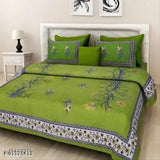 Classic cotton queen-king bedsheets, pack of 1 with 2 pillow covers and 230 thread count, made in India